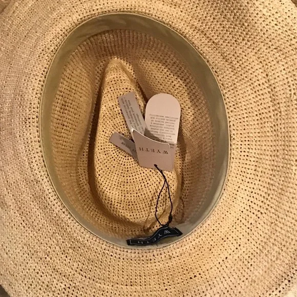 Wyeth Reed Shell Trim Band Raffia Rancher Hat - Picture 6 of 6